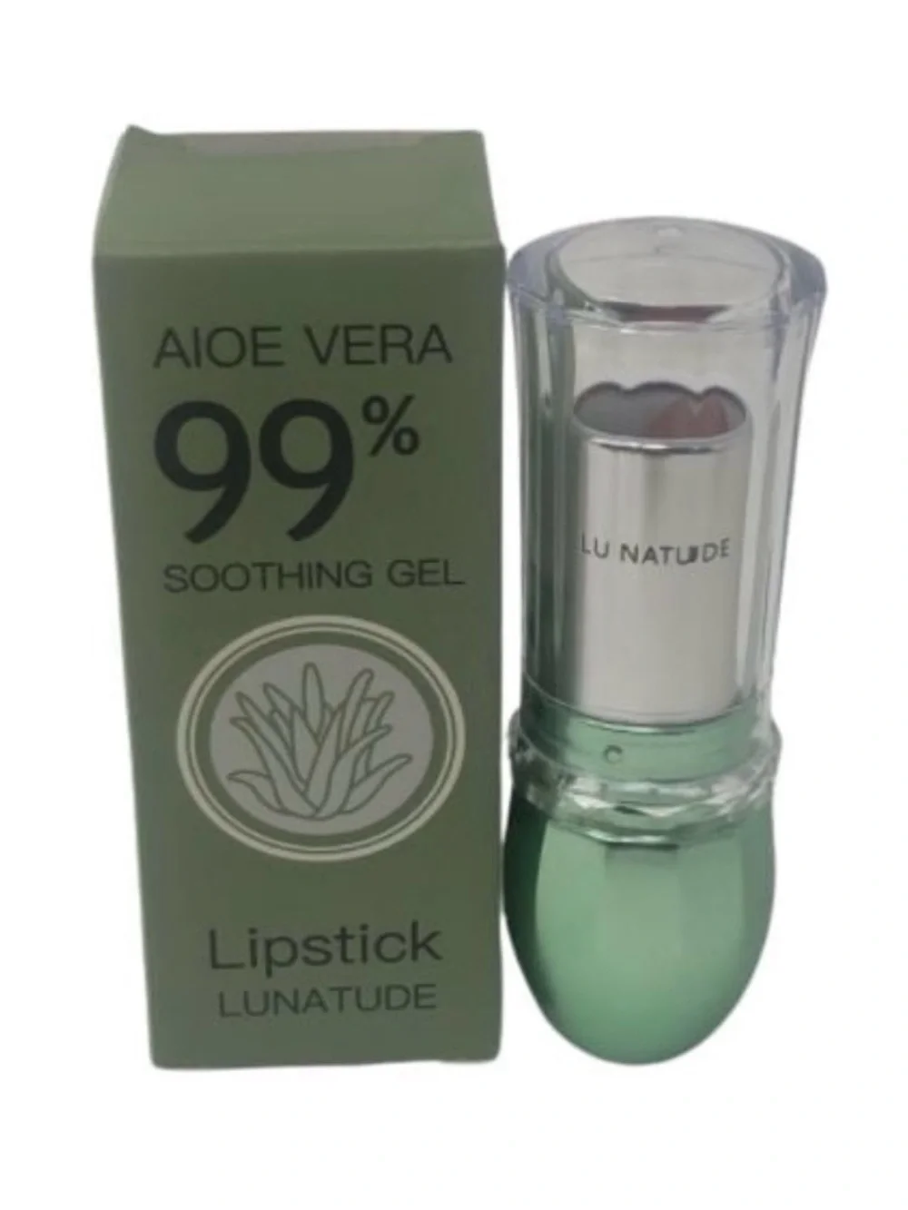 Lunatude Aloe Vera 99% Soothing Gel Lipstick - Green